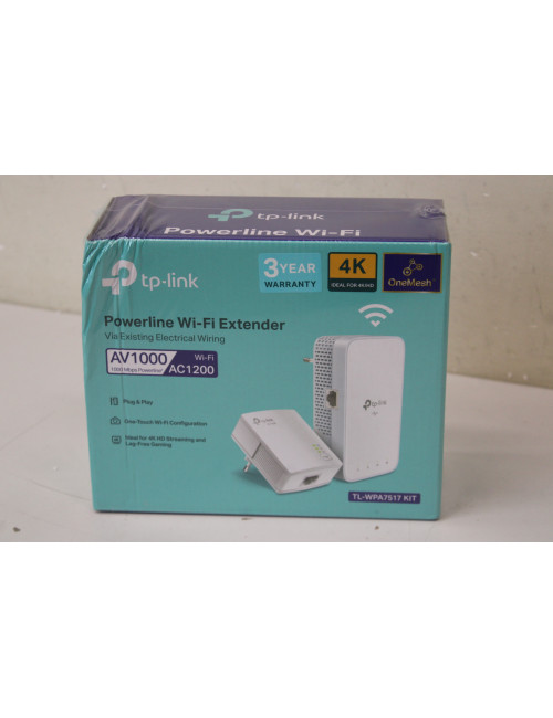 SALE OUT. TP-LINK Gigabit Powerline Kit | TL-WPA7517 | 10/100/1000 Mbit/s | Ethernet LAN (RJ-45) ports 1+1 | 802.11ac | 2GHz/5GH