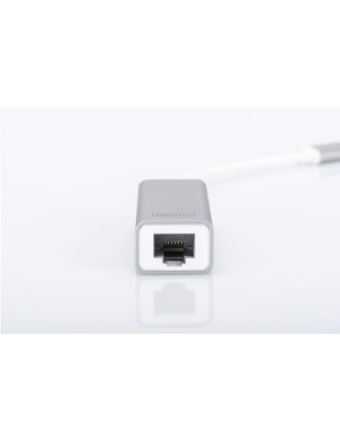 Digitus | USB Type C 3.0 Gigabit Ethernet Adapter 10/100/1000 Mbps | DN-3024 | USB Type-C to RJ45
