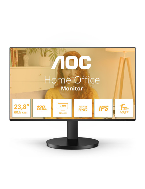 LCD Monitor|AOC|24B3HA2|24"|Panel IPS|1920x1080|16:9|100 Hz|Matte|4 ms|Speakers|Colour Black|24B3HA2