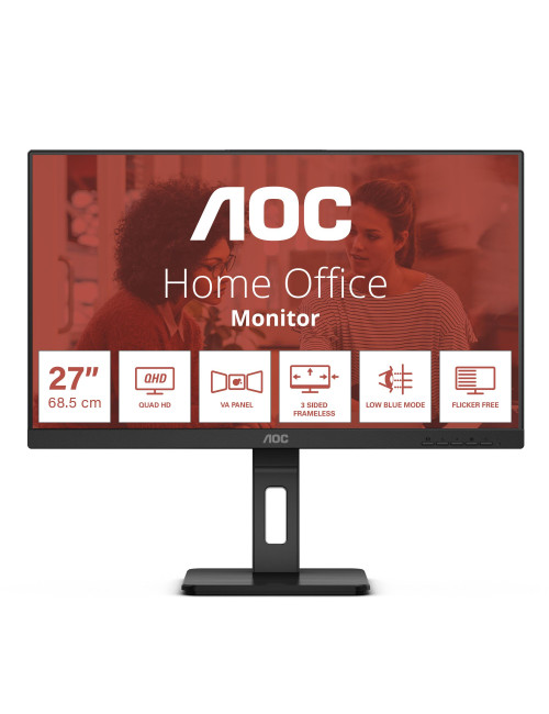 LCD Monitor|AOC|27 "|2560 x 1440 pixels|Quad HD|Native aspect ratio 16:9|Flat|Q27E3UMF