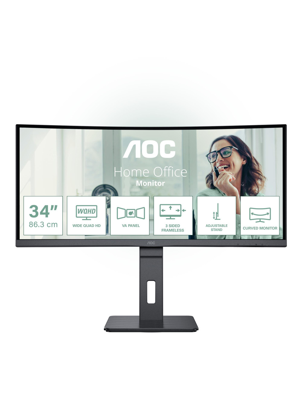 LCD Monitor|AOC|34 "|3440 x 1440 pixels|UltraWide Quad HD|Native aspect ratio 21:9|LED|Curved|CU34P3CV