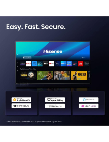 Hisense 4K TV | 85A6Q | 85 | Smart TV | VIDAA | UHD | Black