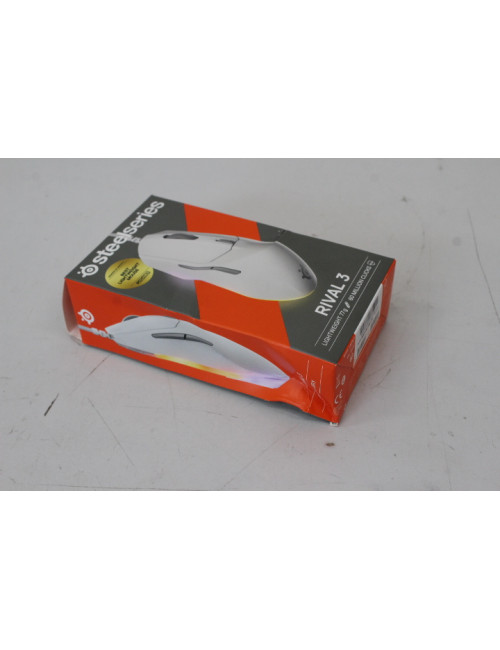SALE OUT. Steelseries Rival 3 Gen 2 Gaming Mouse, White | SALE OUT. SteelSeries Gaming Mouse | Rival 3 Gen 2 | Wired | White | D