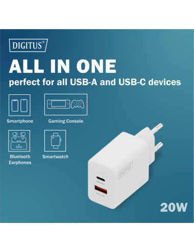 Digitus Battery charger, 20W | DA-10300