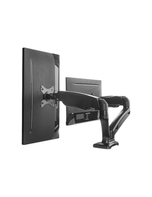 ICY BOX IB-MS304-T, Monitor stand with desk mounted base, for two screens, size up to 27'' | Raidsonic