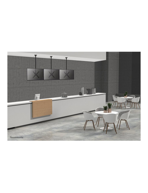 Neomounts Ceiling mount | FPMA-C340BLACK Monitor/TV mount ceiling screen | Adjustable Height, Rotate, Tilt, Swivel | 32-75 " | M