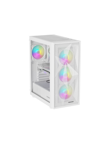 Genesis Gaming PC Case | Diaxid 605 ARGB | White | Midi Tower | Power supply included No