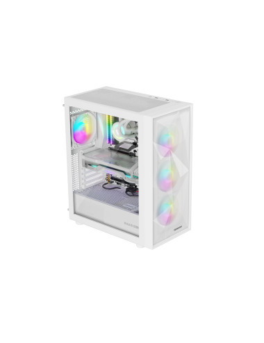 Genesis Gaming PC Case | Diaxid 605 ARGB | White | Midi Tower | Power supply included No