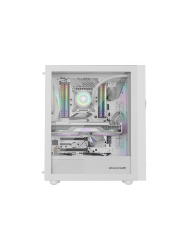 Genesis Gaming PC Case | Diaxid 605 ARGB | White | Midi Tower | Power supply included No
