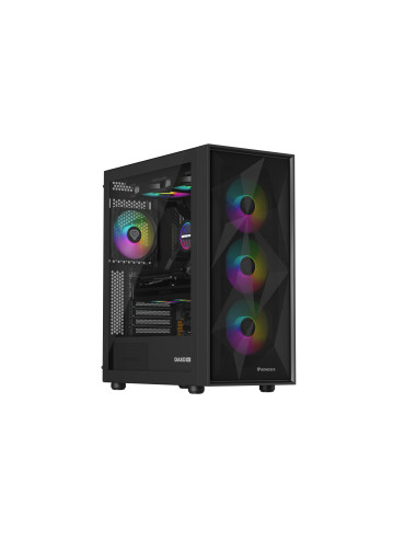 Genesis Gaming PC Case | Diaxid 605 ARGB | Black | Midi Tower | Power supply included No