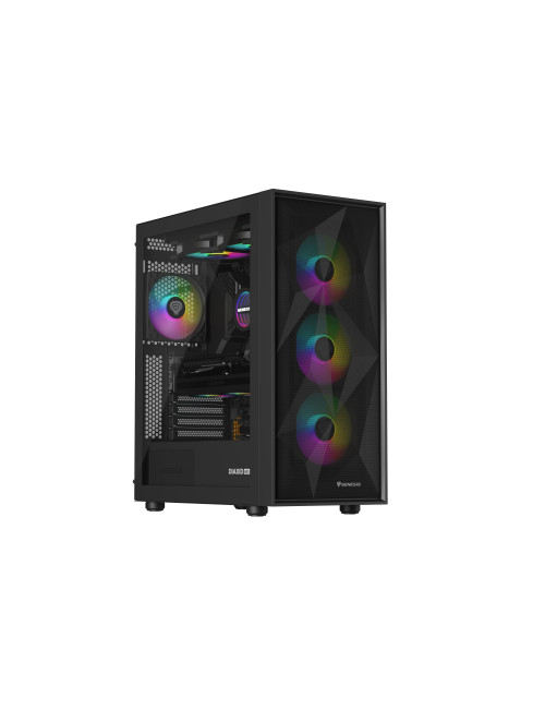 Genesis Gaming PC Case | Diaxid 605 ARGB | Black | Midi Tower | Power supply included No