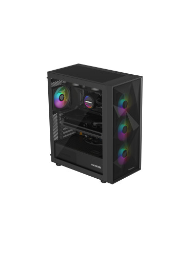 Genesis Gaming PC Case | Diaxid 605 ARGB | Black | Midi Tower | Power supply included No