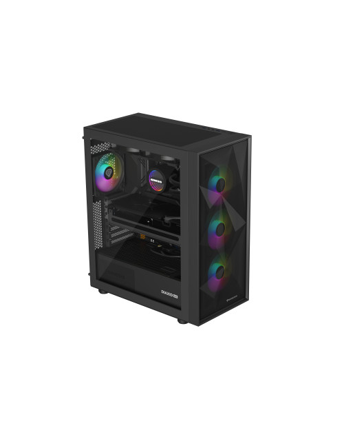 Genesis Gaming PC Case | Diaxid 605 ARGB | Black | Midi Tower | Power supply included No