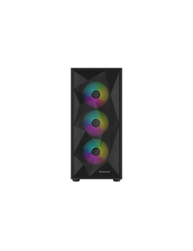 Genesis Gaming PC Case | Diaxid 605 ARGB | Black | Midi Tower | Power supply included No