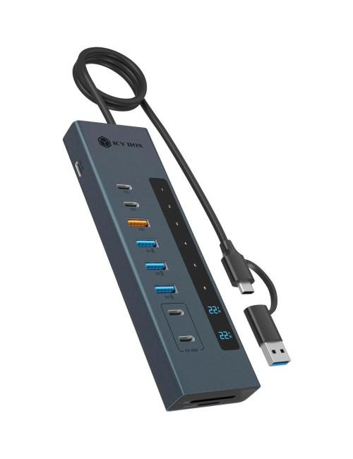 Icy Box USB Hub 11-in-1 USB-C Hub USB 3.2 Gen 2 PD