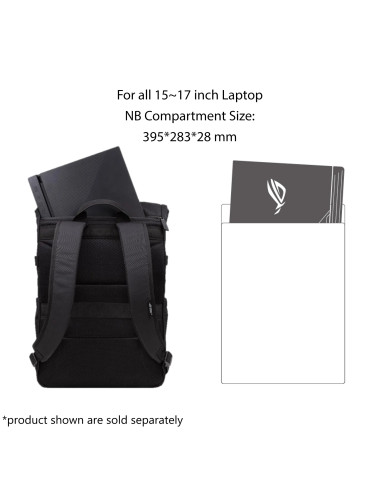 Asus BP4701 ROG BACKPACK/15_17 | Asus BP4701 | Notebook carrying backpack | Fits up to size 17 " | Backpack | Black