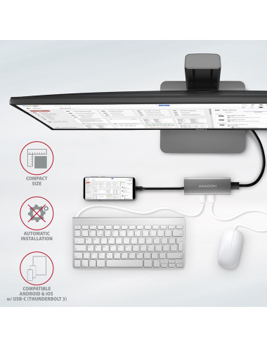 AXAGON | USB-C 10Gbps SPEEDSTER 5in1 hub (rev2.0) | HMC-5G2 | HDMI ports quantity 1