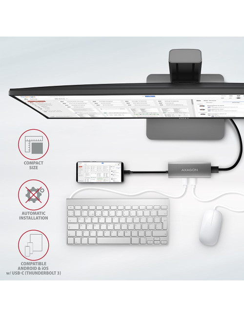 AXAGON | USB-C 10Gbps SPEEDSTER 5in1 hub (rev2.0) | HMC-5G2 | HDMI ports quantity 1