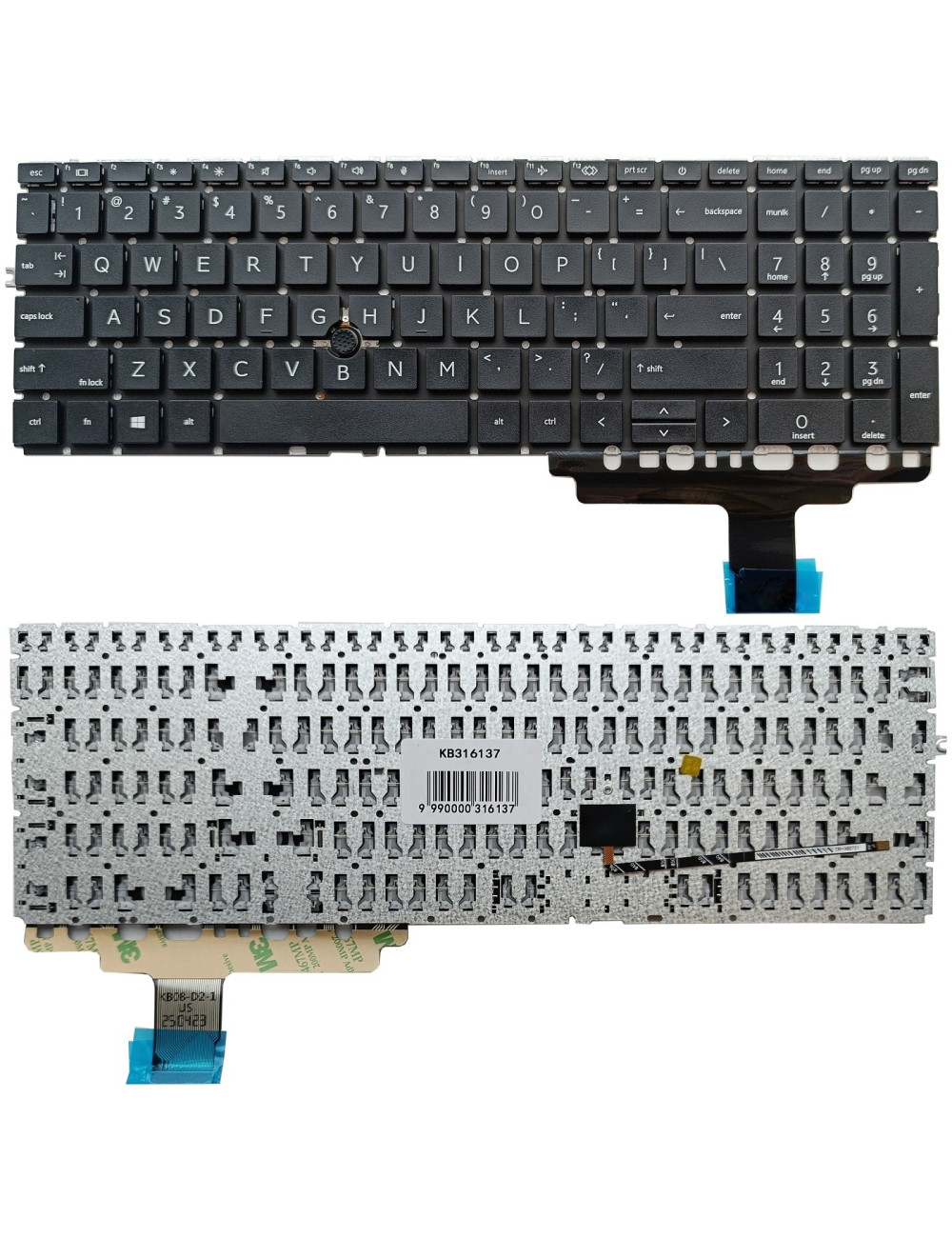 Klaviatūra HP EliteBook 850 G8, su trackpoint