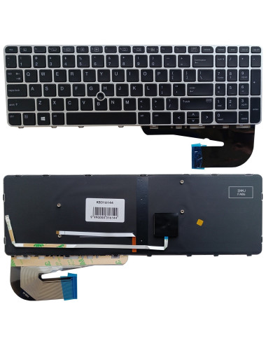 Klaviatūra HP EliteBook 850 G3, ZBook 15u G3, su pašvietimu, su trackpoint