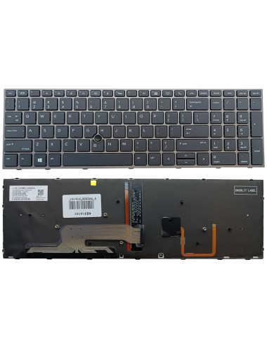 Klaviatūra HP ZBook 15 G5, G6, ZBook 17 G5, G6, su pašvietimu ir trackpoint