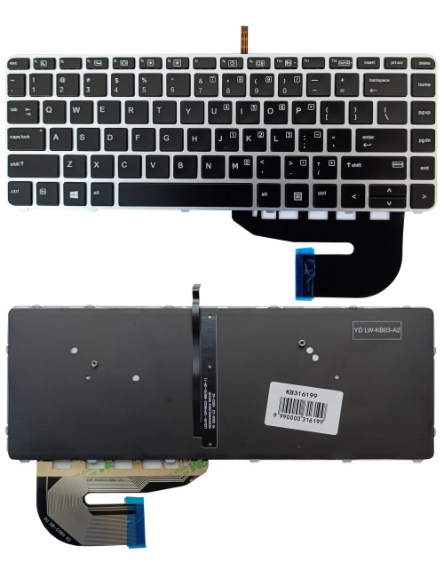 Keyboard HP EliteBook 840 G3 G4, with backlight, US