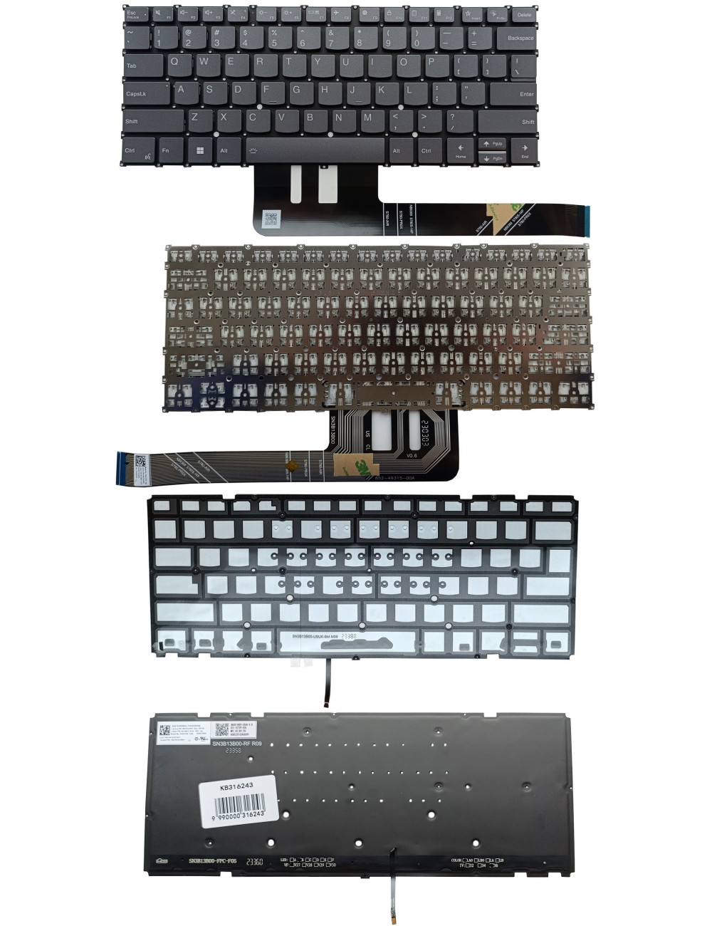 Keyboard LENOVO Yoga 7 14IRL8 2023, with backlight, US