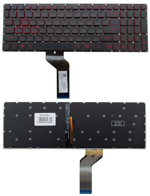 Keyboard ACER: Nitro AN515-51, AN515-52, AN515-53, AN515-42, with backlight, US