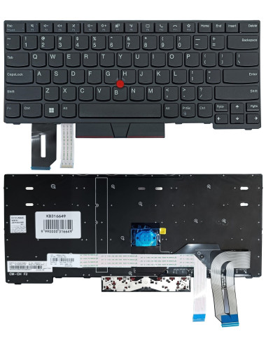 Keyboard LENOVO Thinkpad P14s, with backlight and trackpoint, US