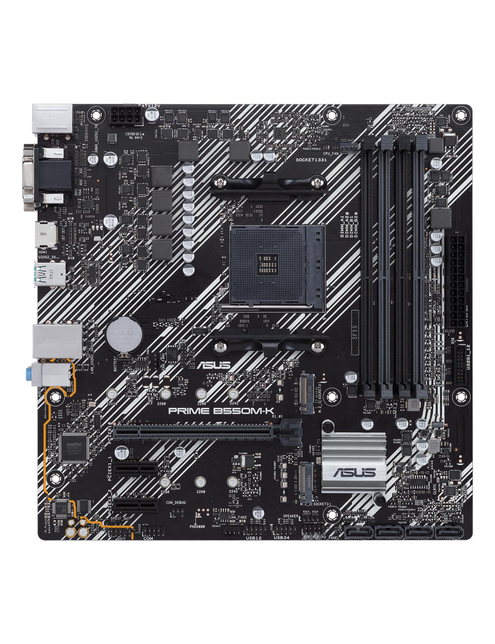 Mainboard|ASUS|AMD B550|SAM4|MicroATX|2xPCI-Express 3.0 1x|2xM.2|1xPCI-Express 4.0 16x|Memory DDR4|Memory slots 4|1x15pin D-sub|