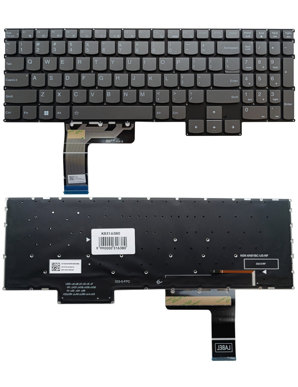 Keyboard LENOVO Legion LOQ 15APH8, with backlight, US