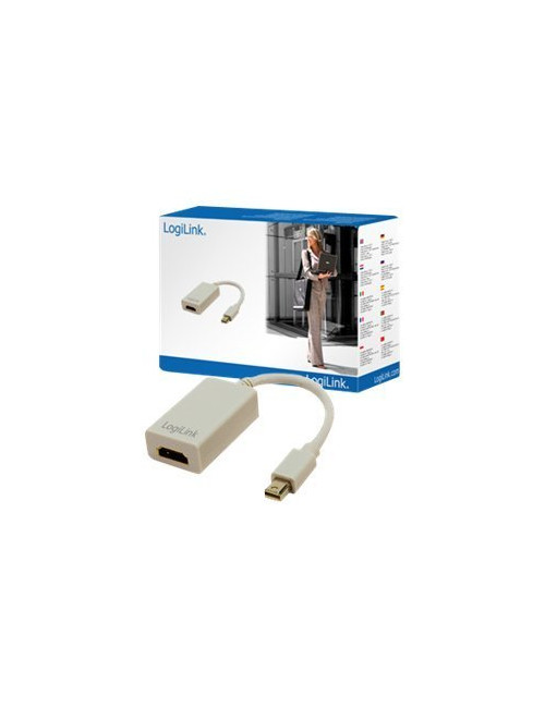 Logilink | Adapter Mini DisplayPort to HDMI with Audio: | Grey | Mini DisplayPort | HDMI A | 0.1 m