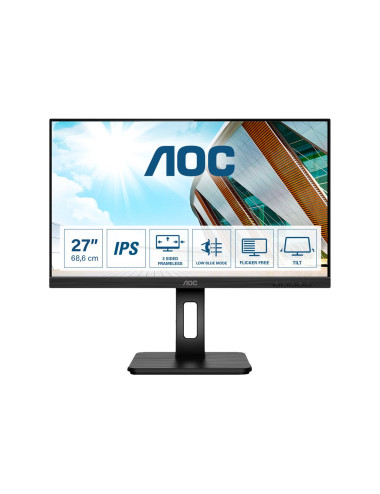 AOC | LED Monitor | 27P2Q | 27 " | IPS | FHD | 16:9 | 75 Hz | 4 ms | 1920 x 1080 | 250 cd/m | Headphone out (3.5mm) | HDMI ports