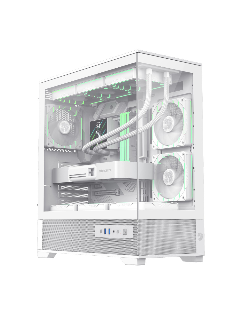 Gamemax Case | VISTA 2 AW | White | Midi Tower | Power supply included No