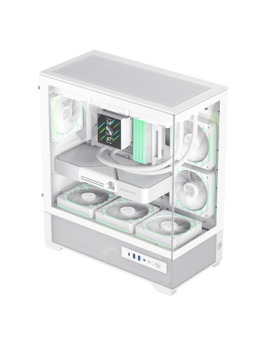 Gamemax Case | VISTA 2 AW | White | Midi Tower | Power supply included No