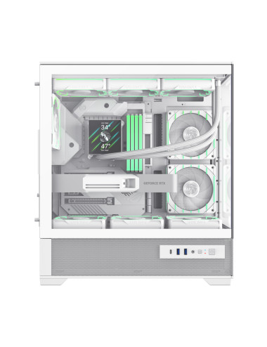Gamemax Case | VISTA 2 AW | White | Midi Tower | Power supply included No