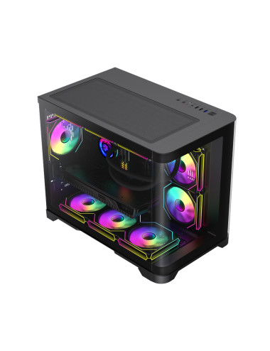 Gamemax Case | HYPE-M BK | Black | Micro | Power supply included No