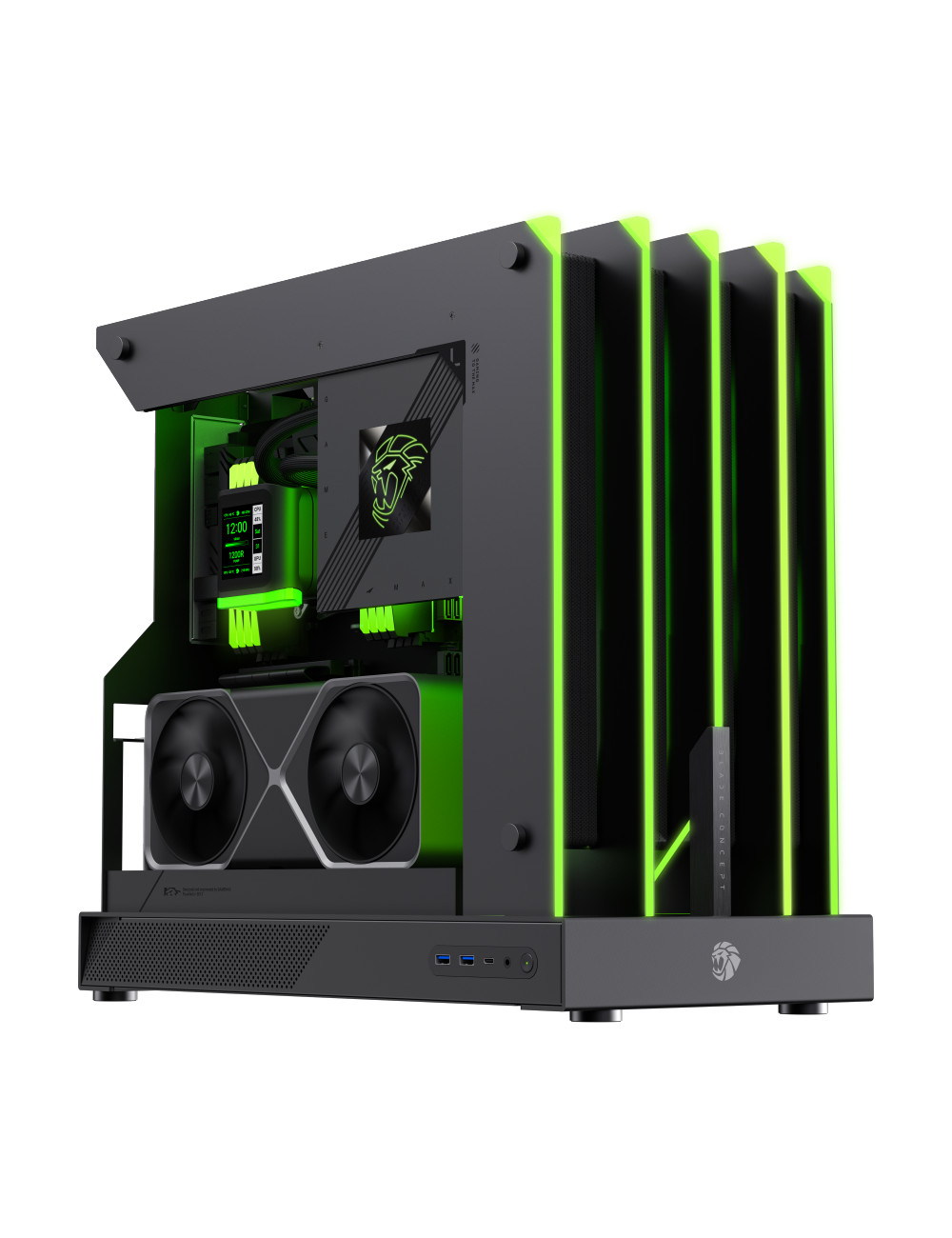 Gamemax Case | BLADE CONCEPT | Black | ATX | Power supply included No