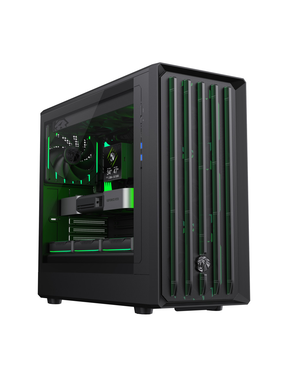 Gamemax Case | CLAW 460 BK | Black | Mid-Tower | Power supply included No