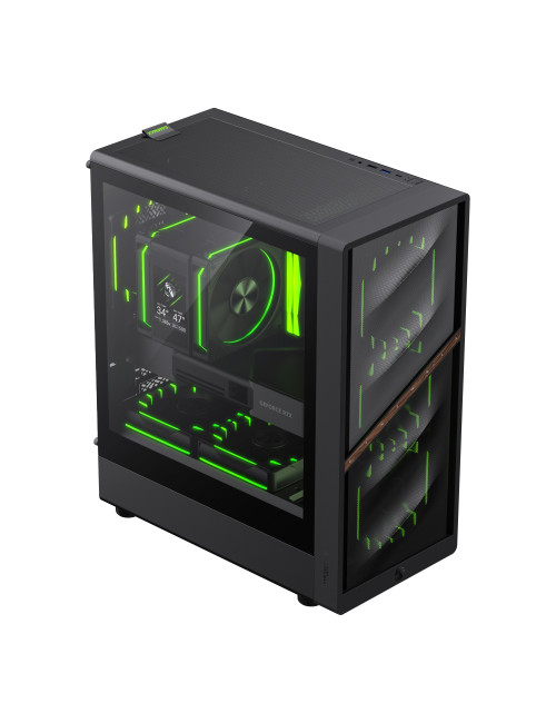 Gamemax Case | AERIS 330 MB | Black | Mini Tower | Power supply included No