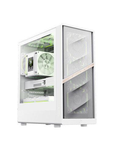 Gamemax Case | AERIS 330 MW | White | Mini Tower | Power supply included No