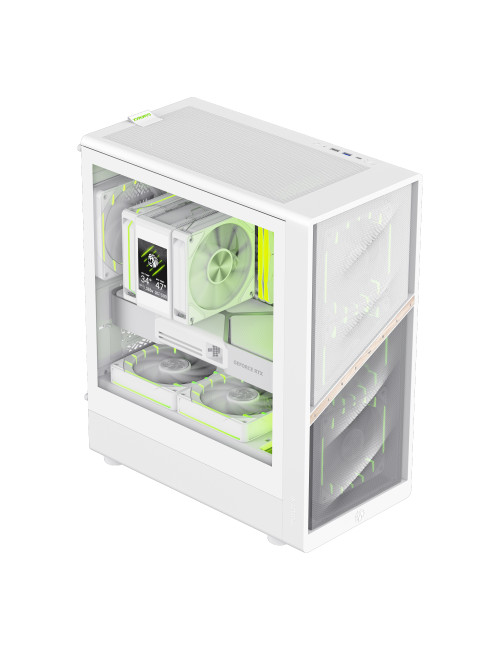Gamemax Case | AERIS 330 MW | White | Mini Tower | Power supply included No