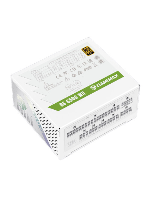 Gamemax Power Supply, 80 PLUS, Gold | GS 650G WH | 650 W