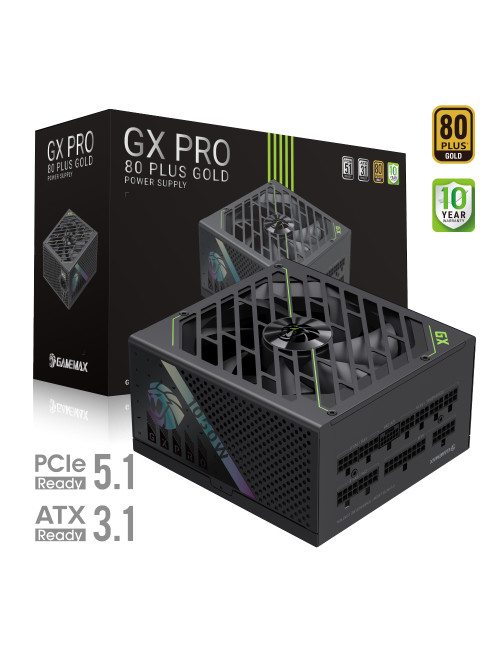Gamemax Power Supply, 80 PLUS, Gold | GX PRO 1050G | 1050 W