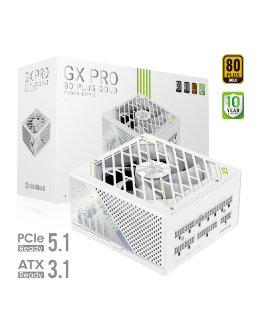 Gamemax Power Supply, 80 PLUS, Gold | GX PRO 1250G WH | 1250 W