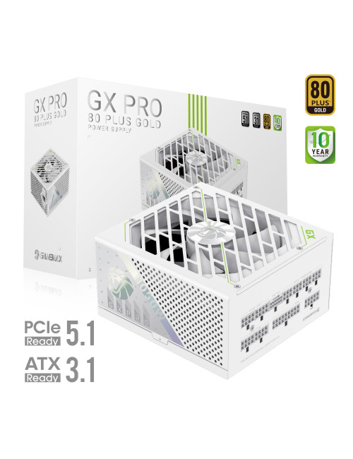 Gamemax Power Supply, 80 PLUS, Gold | GX PRO 1050G WH | 1050 W