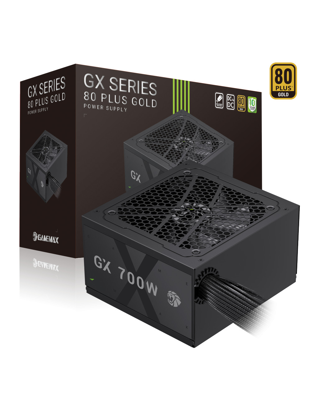 Gamemax Power Supply, 80 PLUS, Gold | GX 700G | 700 W