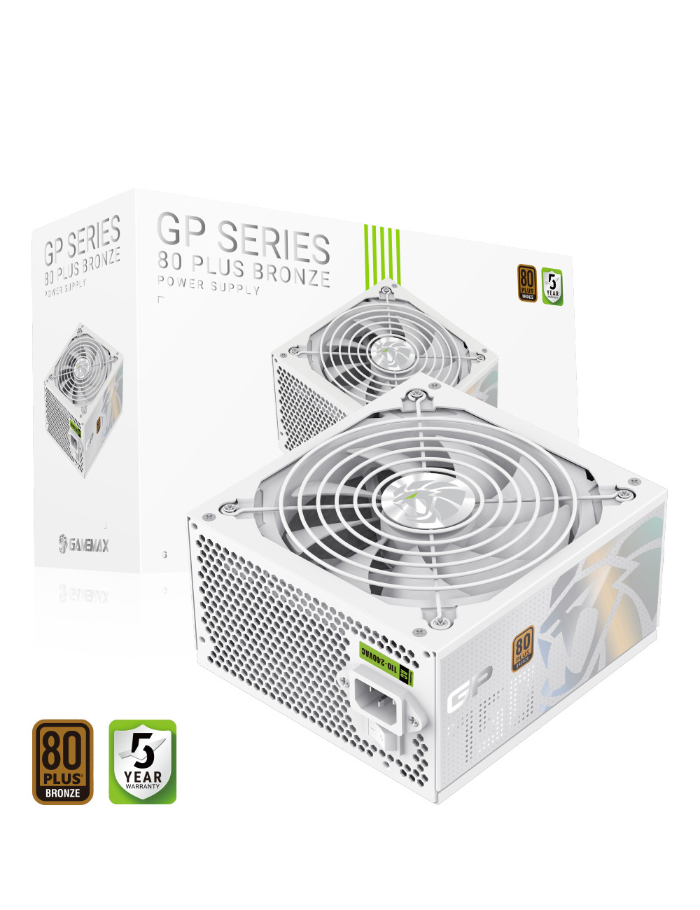 Gamemax Power Supply, 80 PLUS, Bronze | GP 750B WH | 750 W