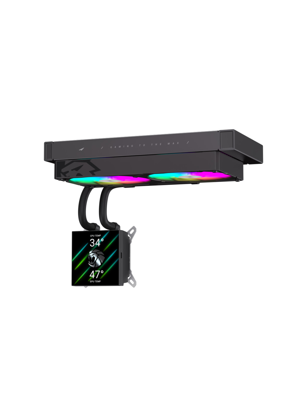 Gamemax CPU Liquid Cooler | GLACIER 240 LCD BK | Intel, AMD