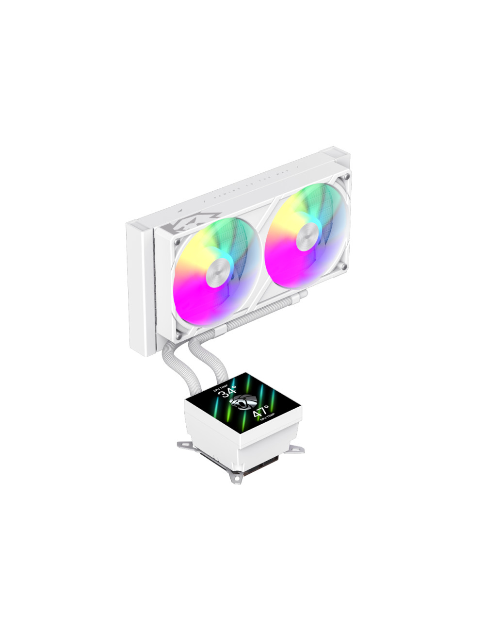 Gamemax CPU Liquid Cooler | GLACIER 240 LCD WH | Intel, AMD